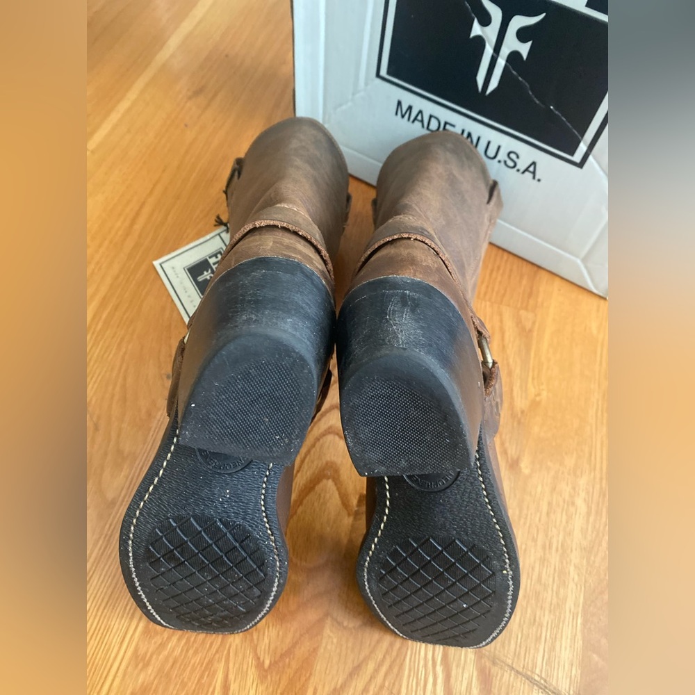 Frye Harness 12R Brown Mid-Calf Boot - Picture 11 of 14